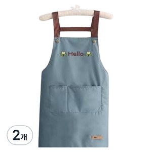 프리미엄 포켓 방수 앞치마, 블루, 2개