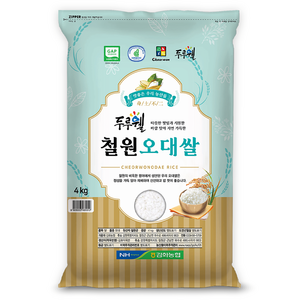 김화농협 2024년산 햅쌀 GAP인증 두루웰 철원오대쌀 백미, 상등급, 4kg, 1개