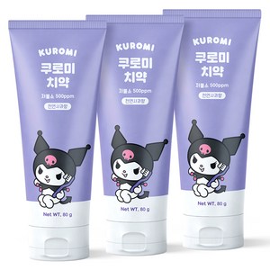 아텍스 쿠로미 저불소 구취케어 사과향 치약, 80g, 3개