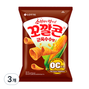 꼬깔콘 군옥수수맛, 134g, 3개