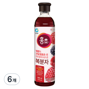 청정원 홍초 복분자, 900ml, 6개