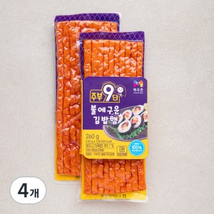 목우촌 주부9단 불에 구운 김밥햄, 130g, 4개