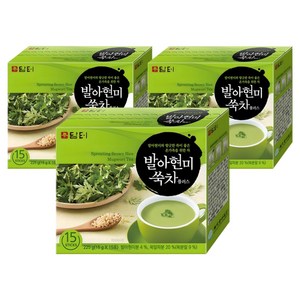 담터 발아현미 쑥차 플러스, 15g, 15개입, 3개