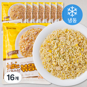 미트리 맛있는 닭가슴살 볶음밥 간장계란 (냉동), 200g, 16개