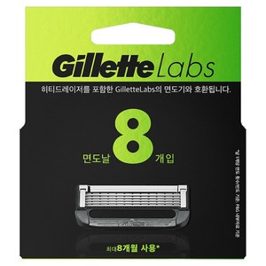 질레트랩스 딥 클렌징 바 면도날, 8개입, 1개