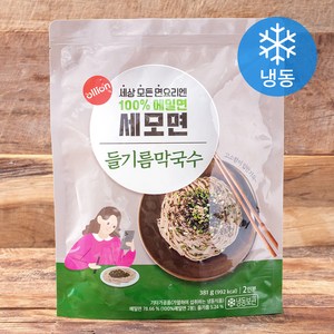 올리온 100% 메밀면 세모면 들기름 막국수 2인분 (냉동), 381g, 1개