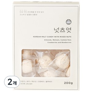 솔닙 넛츠엿, 200g, 2개