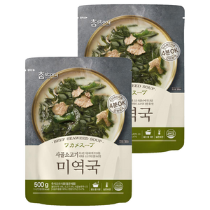 참스토리 사골소고기 미역국, 500g, 2개