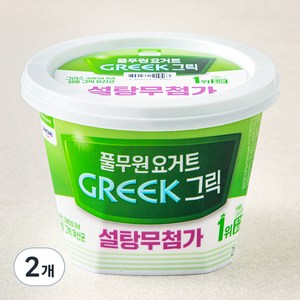 풀무원다논 그릭 설탕무첨가 플레인 요거트, 400g, 1개입, 2개
