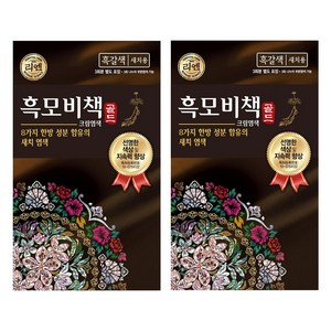 리엔 흑모비책 골드 염색약 90g, 흑갈색, 2개