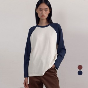 38컴온커먼 여성용 루즈 Raglan 롱 슬리브 티셔츠