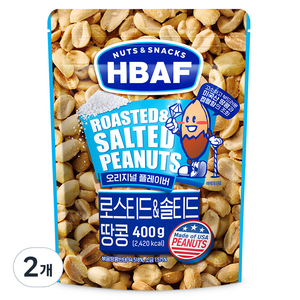 바프 로스티드&솔티드 땅콩, 400g, 2개