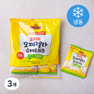 코다노 모짜렐라 슈레드 치즈 (냉동), 27g, 4개입, 3개