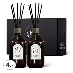 센티카 프리미엄 대용량 디퓨저 500ml x 2p, 블랙체리, 4개