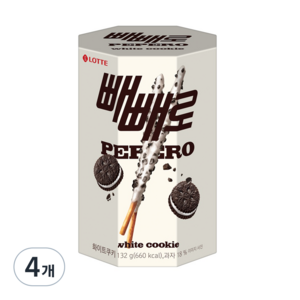 빼빼로 화이트쿠키, 132g, 4개