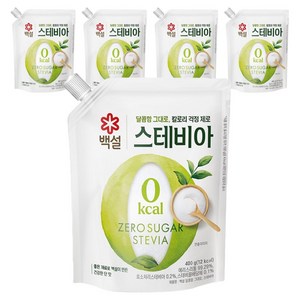 백설 스테비아, 400g, 5개