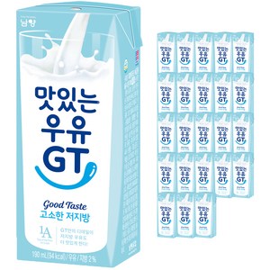 맛있는우유GT 고소한 저지방 멸균우유, 190ml, 24개