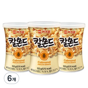 머거본 칼몬드 믹스넛, 100g, 6개