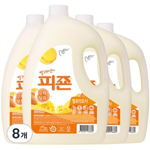 피죤 레귤러 섬유유연제 옐로미모사 본품, 3100ml, 8개