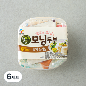 행복한콩 모닝두부 140g + 참깨 드레싱 10g, 6세트