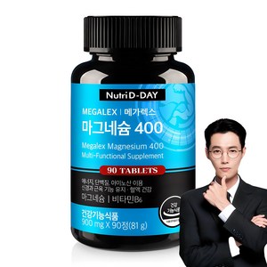 뉴트리디데이 메가렉스 마그네슘 400, 90정, 1개