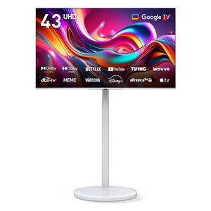 프리즘코리아 4K UHD LED 구글 3.0 스마트 TV + 무빙스탠드, 109cm(43인치), CP43G3(TV), PN234(스탠드), 스탠드형, 고객직접설치