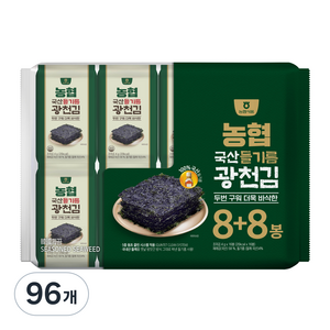 농협 들기름 광천김, 64g, 6개