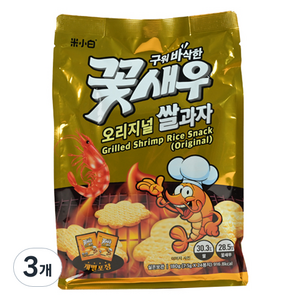 미소백 꽃새우 오리지널 쌀과자, 180g, 3개