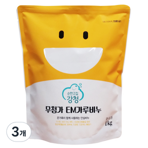 순한고집강청 EM 가루비누, 1kg, 3개