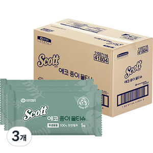 스카트 에코 종이 물티슈, 400개입, 3개
