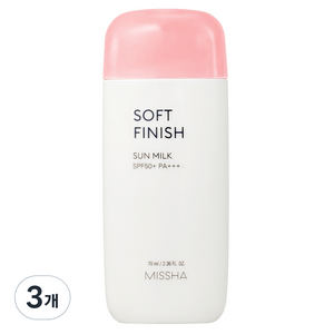 미샤 올 어라운드 세이프 블록 소프트 피니쉬 선밀크 SPF50+ PA+++, 70ml, 3개