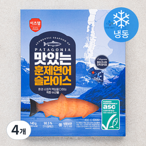 이츠웰 파타고니아 맛있는 훈제연어 슬라이스 (냉동), 140g, 4개