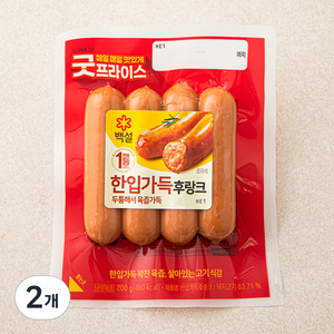 백설 한입가득 후랑크, 200g, 2개