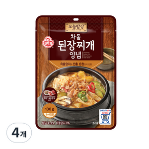 오뚜기 차돌 된장찌개 양념, 130g, 4개