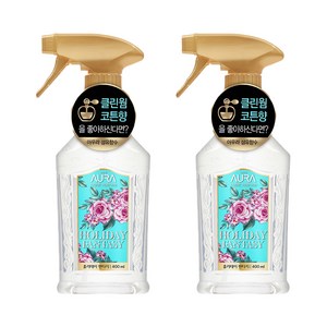 아우라 월유메리미 섬유탈취제 본품, 홀리데이 판타지, 400ml, 2개