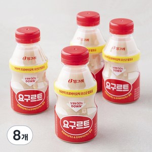 빙그레 대용량 요구르트, 280ml, 8개