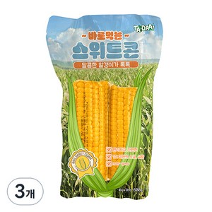 타다 바로먹는 스위트콘 옥수수, 600g, 3개