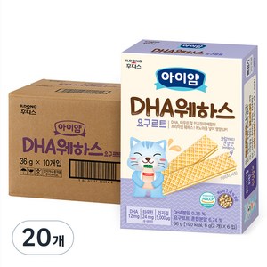 아이얌 DHA 웨하스, 요구르트, 36g, 20개