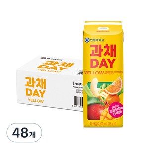 연세유업 과채데이 음료 옐로우, 190ml, 48개