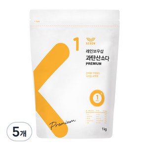 레인보우샵 과탄산소다 프리미엄 산소계 표백제, 1kg, 5개