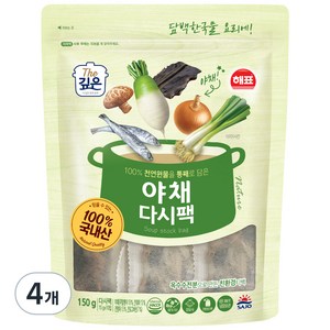 해표 야채 다시팩 10p, 150g, 4개