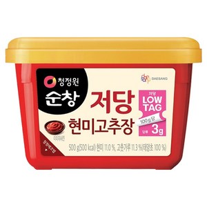 대상 청정원 순창 저당 현미 고추장, 500g, 1개