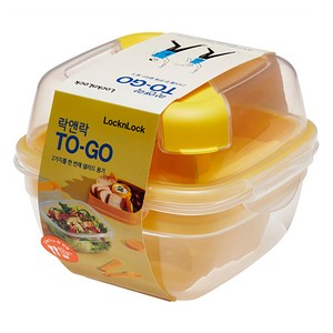 락앤락 투고 샐러드 도시락 용기 950ml, YEL, 1개