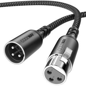 코드웨이 캐논 암수 XLR 마이크 케이블 3m, 혼합색상