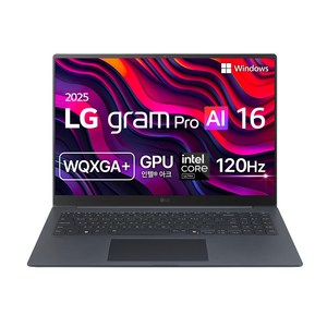 LG전자 2025 그램 Po AI 16 WQXGA+ 코어Ulta5 애로우레이크 방문설치, 타이탄블루, 512GB, 16GB, WIN11 Home, 16Z90TP-KA5BK