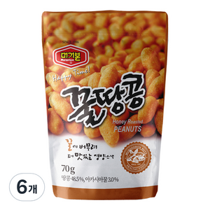 머거본 꿀땅콩, 70g, 6개