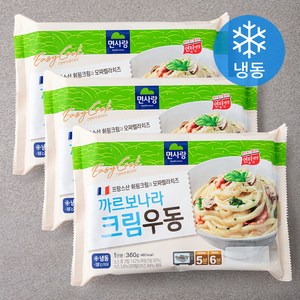 면사랑 까르보나라 크림우동 1인분 (냉동), 360g, 3개