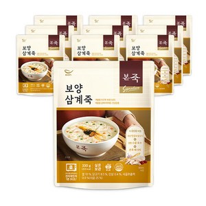 본죽 데워서 바로 먹는 보양삼계죽, 330g, 10개