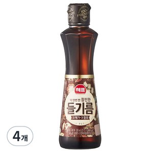 해표 참진한 들기름, 320ml, 4개