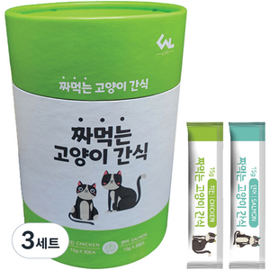 마마쇼 씨엔엘라이프 짜먹는 고양이 간식, 닭고기 30p + 연어 30p, 960g, 3세트